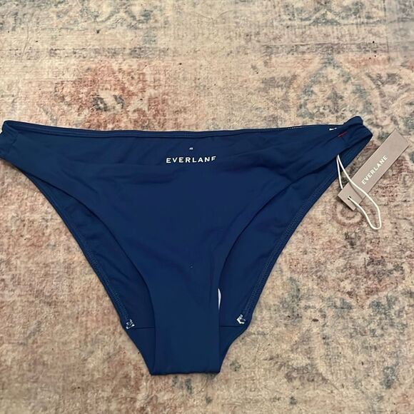 NWT Everlane Blue Dusk Bikini Bottom XS Low Rise Italian Quick Dry Class… - Picture 2 of 7
